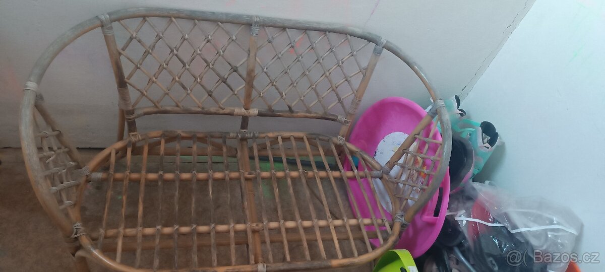 Ratanová sedačka+ židle - 2