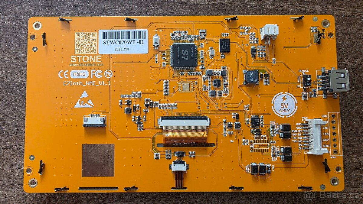 7" HMI displej STONE STWC070WT-01 (Kompletní vývojový - 2