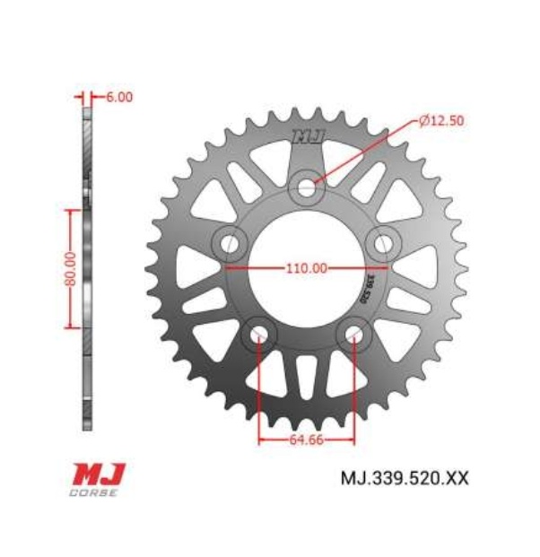 Prodám rozetu Transalp XL 750/ 47z. o 2 víc než orig. - 2