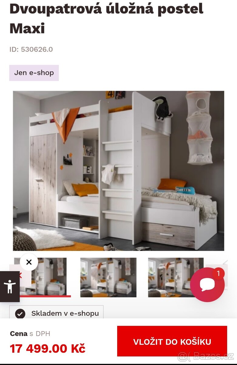 Dvoupatrová úložná postel Maxi - 2