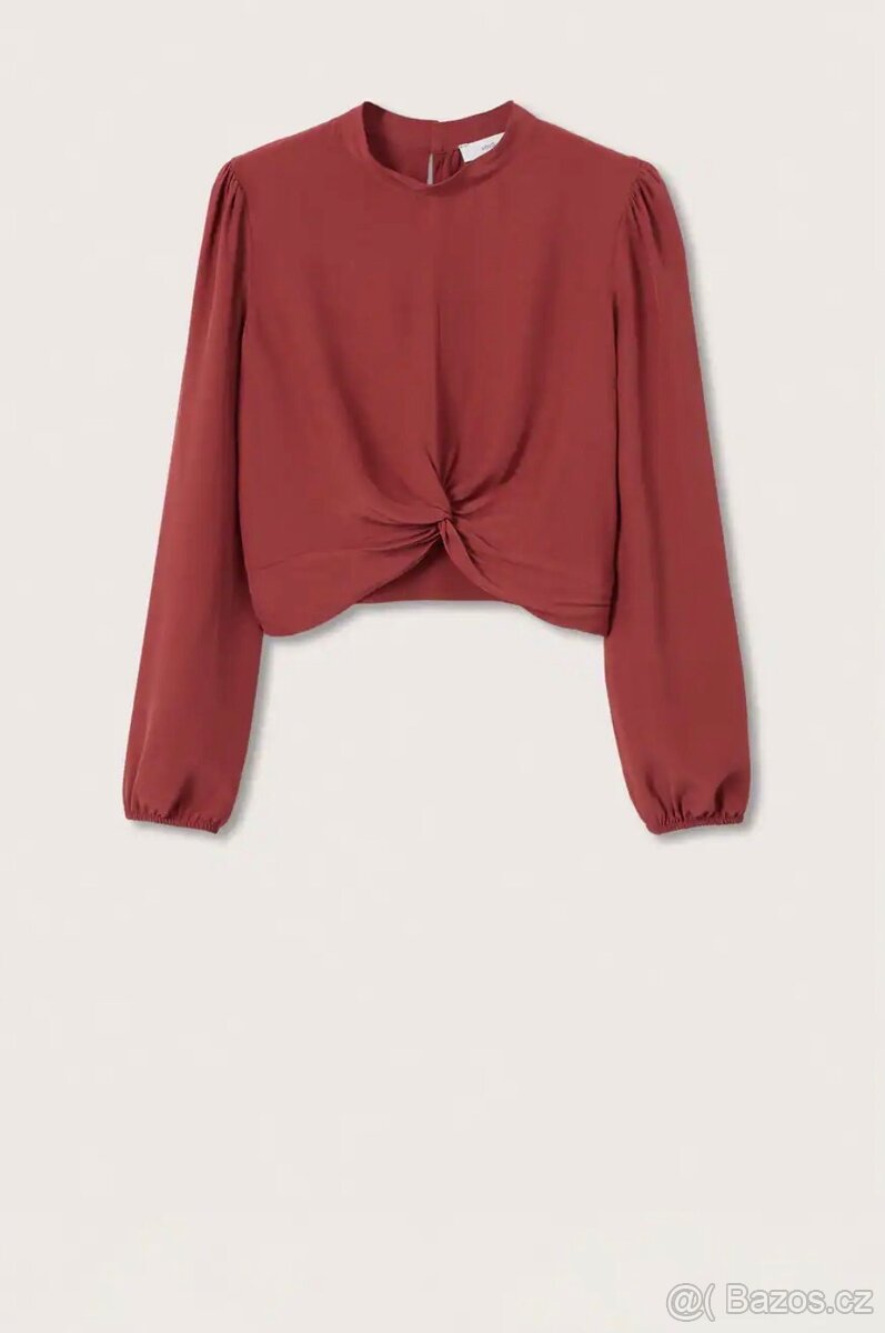 Nová Dívčí splývavá halenka s uzlem, z. Mango, v.S - 2