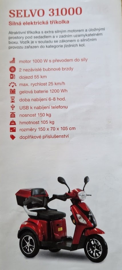 Tříkolka SELVO 31000 - 2