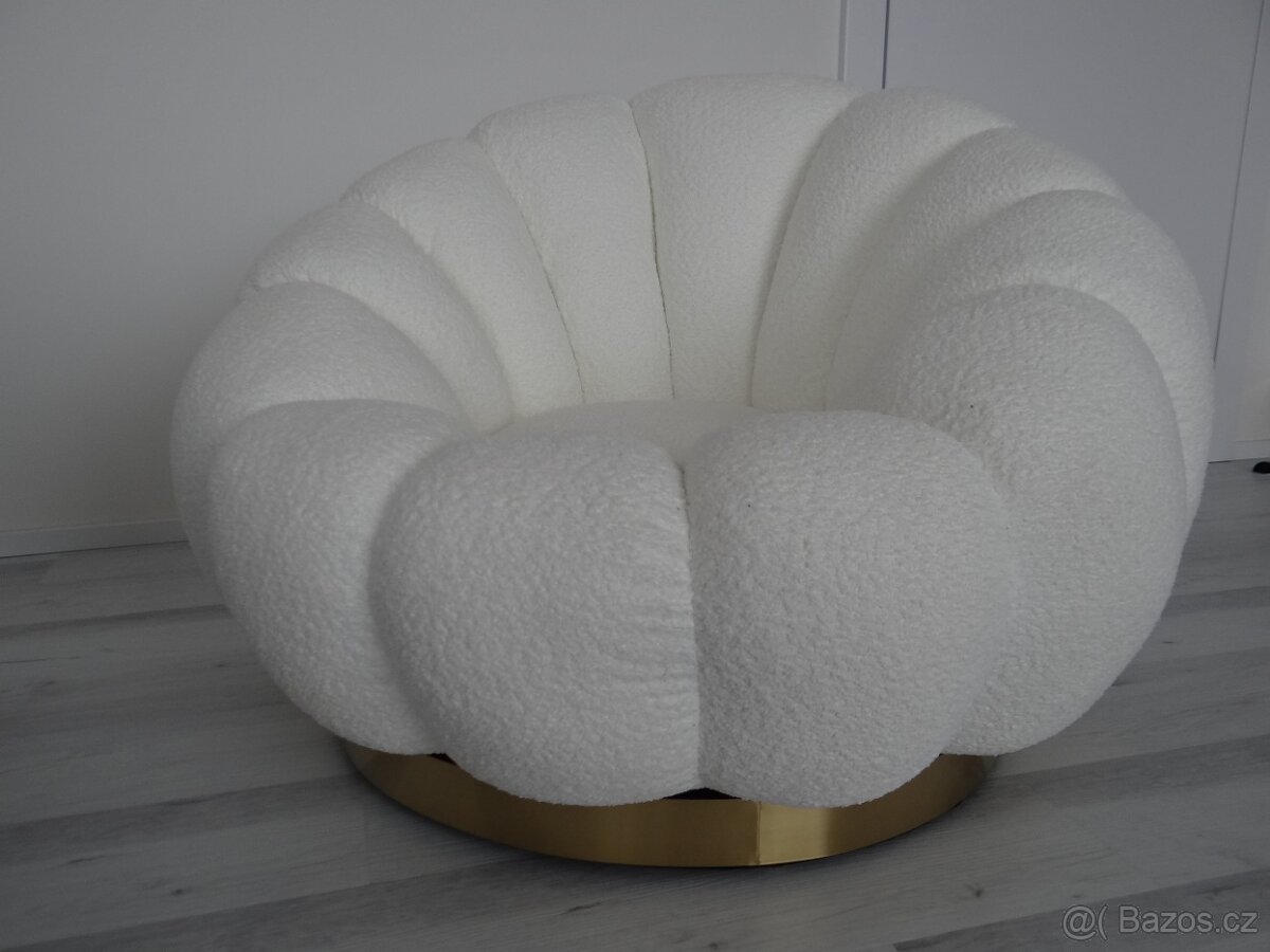 Otočné křeslo BIZZOTTO Florel bílé - 2