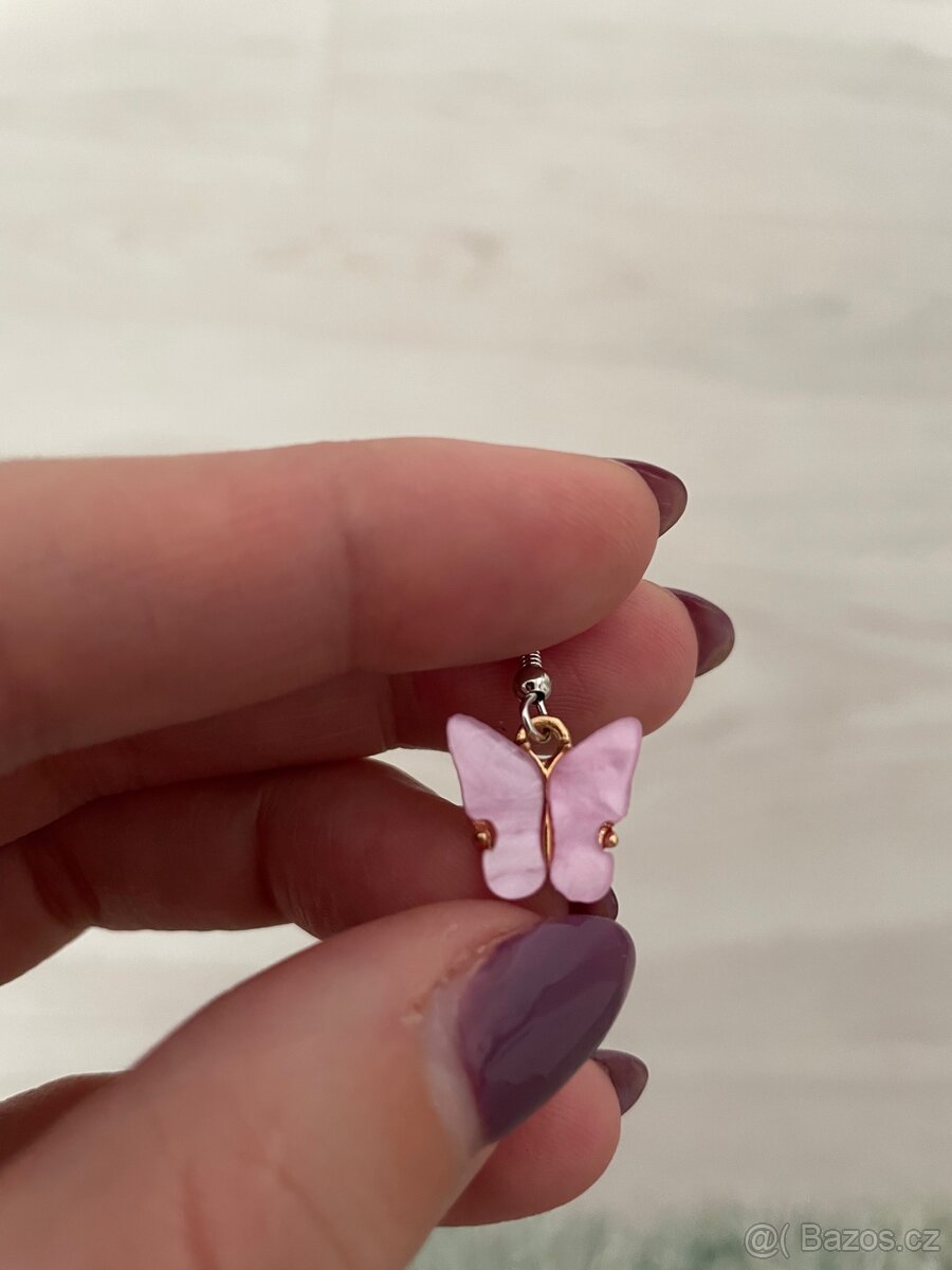 Nove náušnice motylek - 2