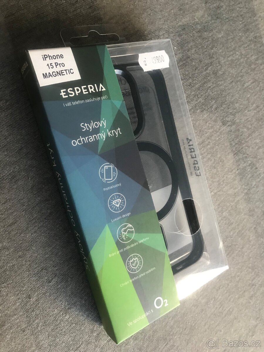 Kryt iPhone 15 PRO - Esperia černý - MagSafe - 2