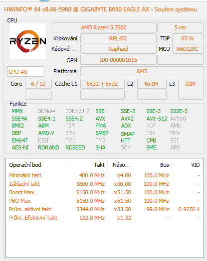 Procesor Ryzen 5 7600 - 2