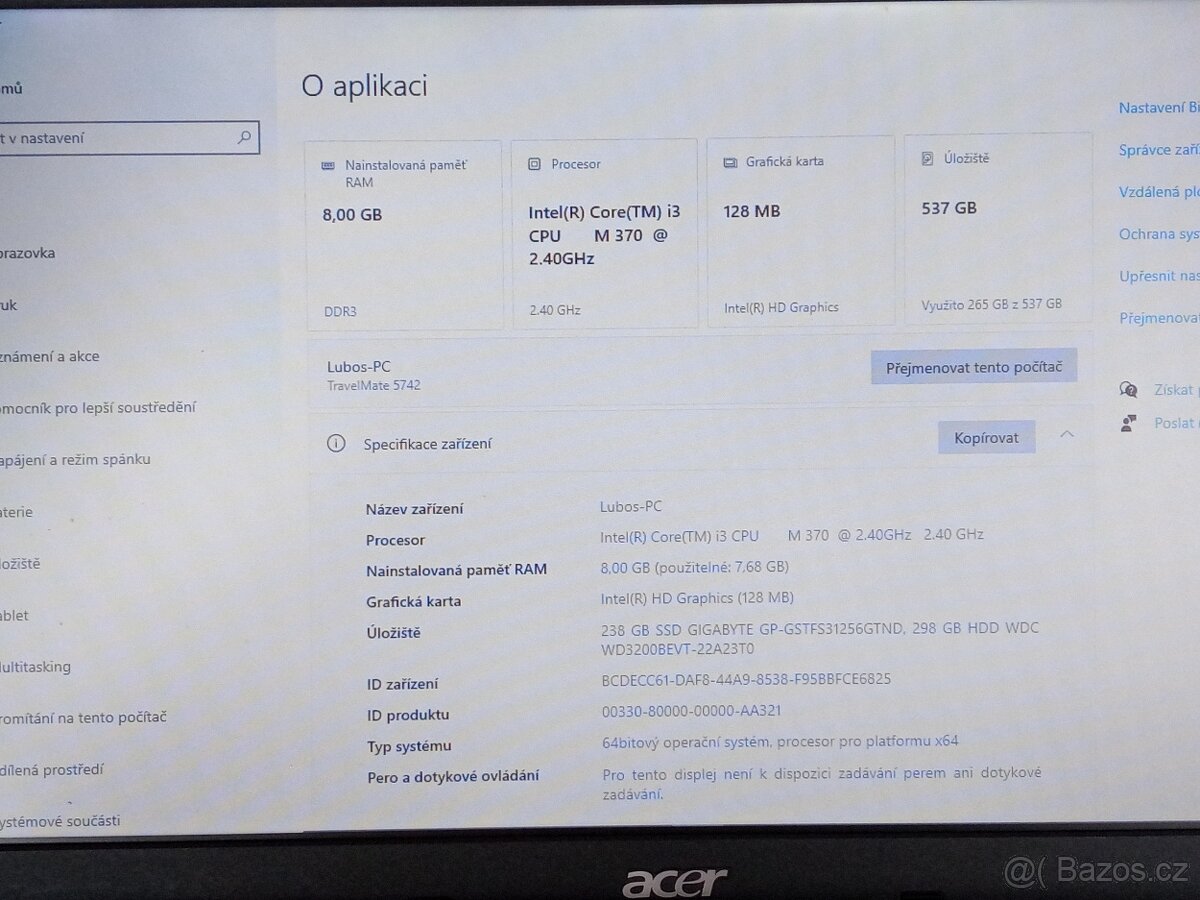 Notebook Acer TravelMate 5742 - 2