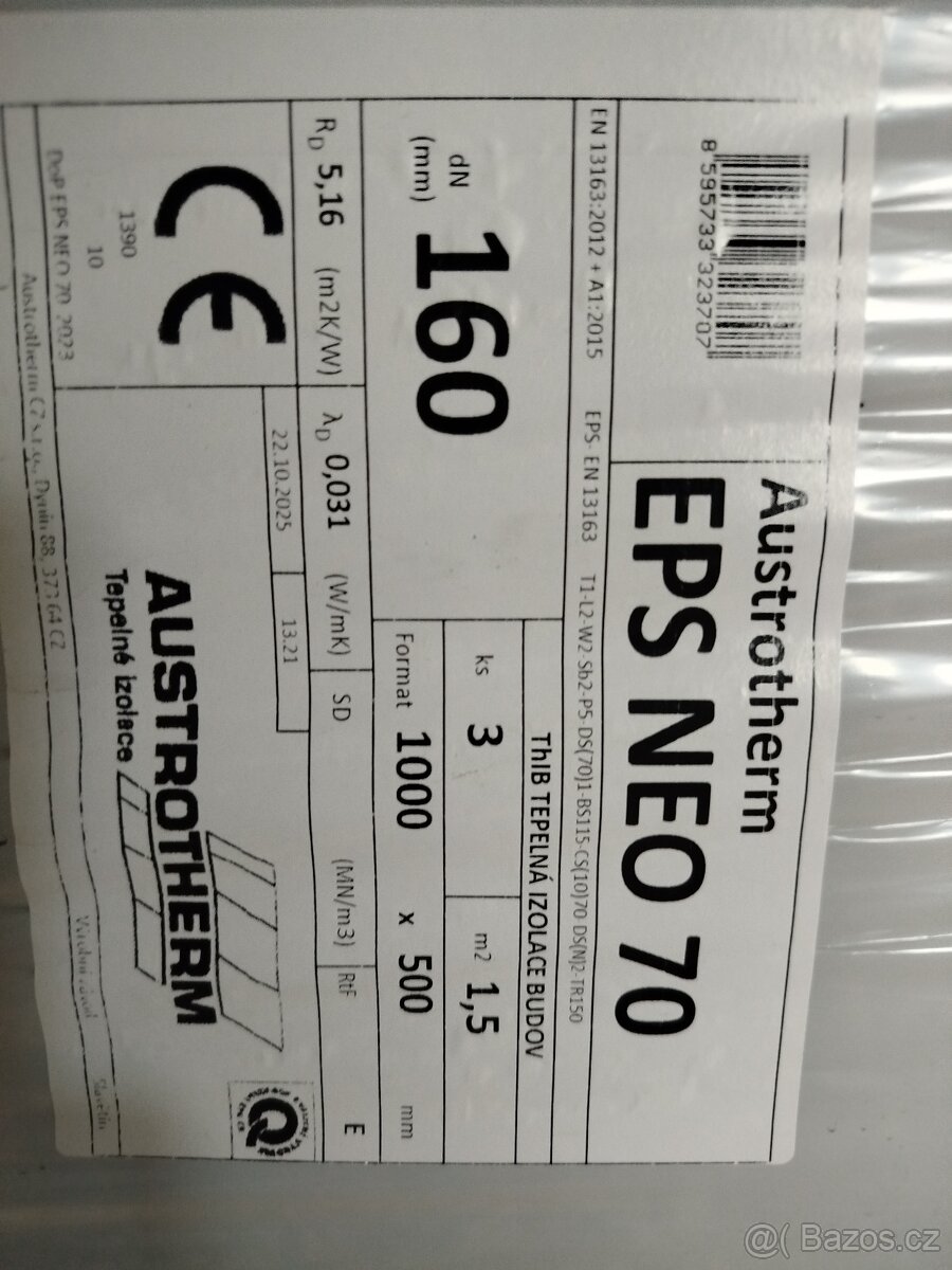 Šedý polystyren 160mm - 2