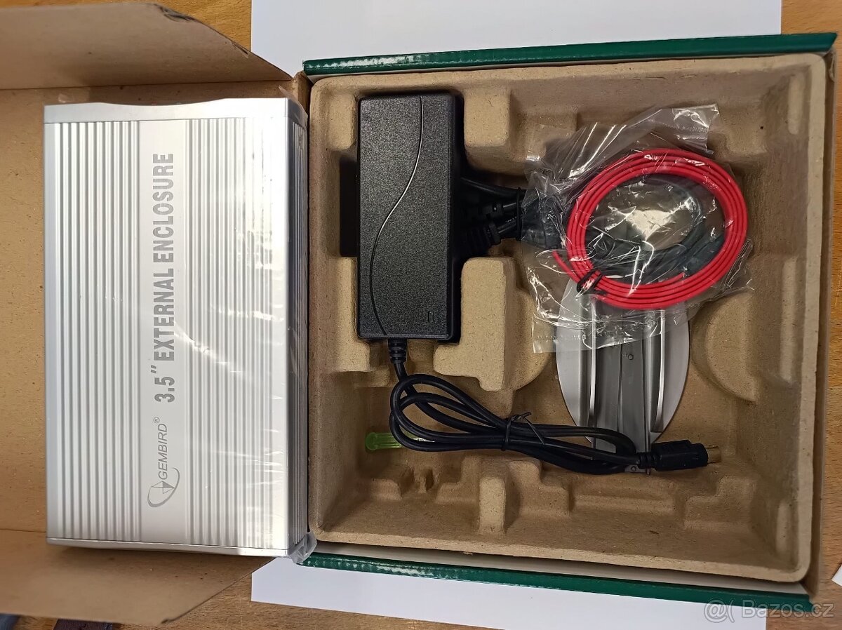 Externí box GEMBIRD pro HDD 3,5" SATA , stříbrný - 2