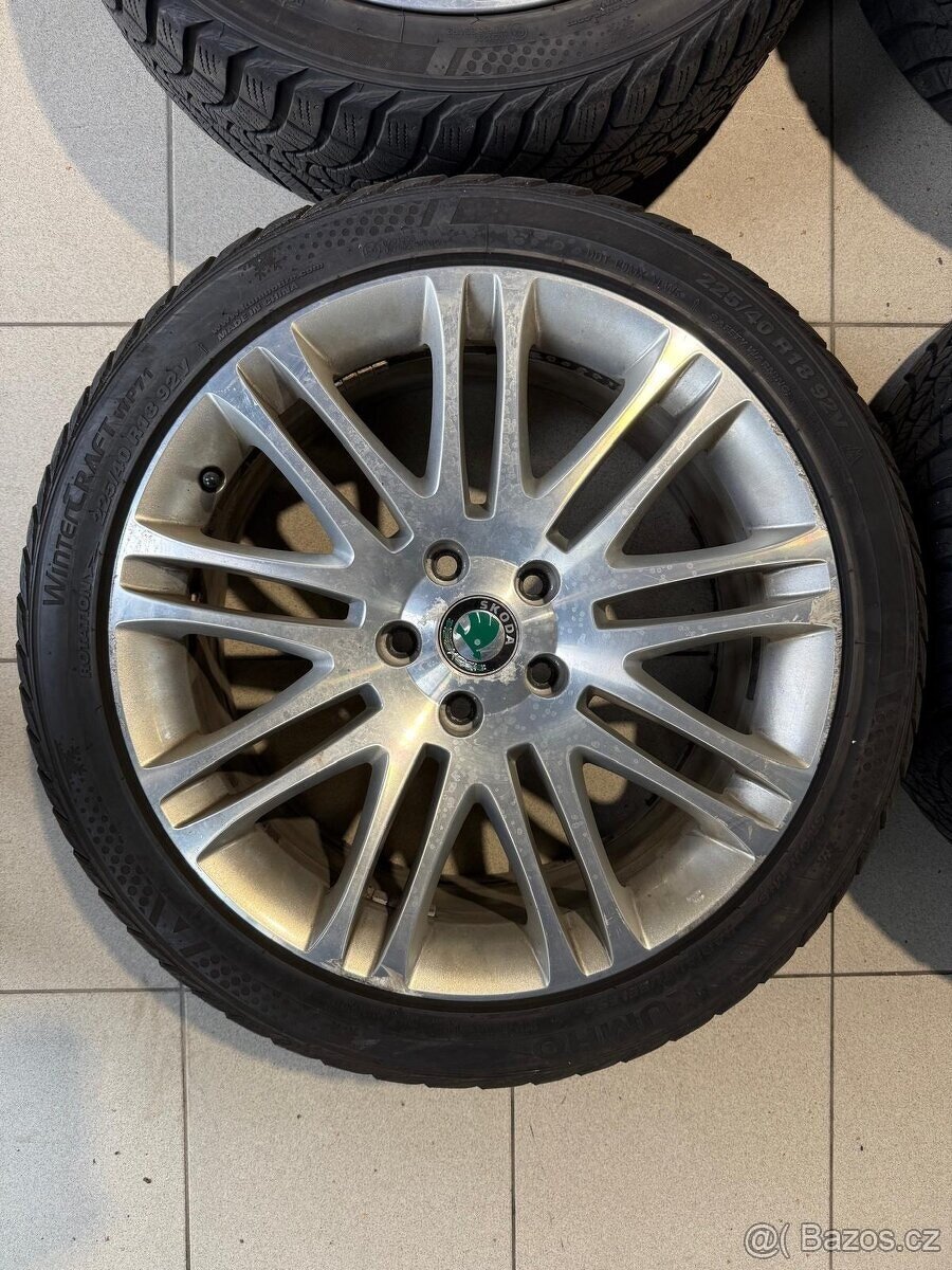 Alu kola LUXON R18 5x112 ET46 + zimní pneu 225/40 R18 - 2