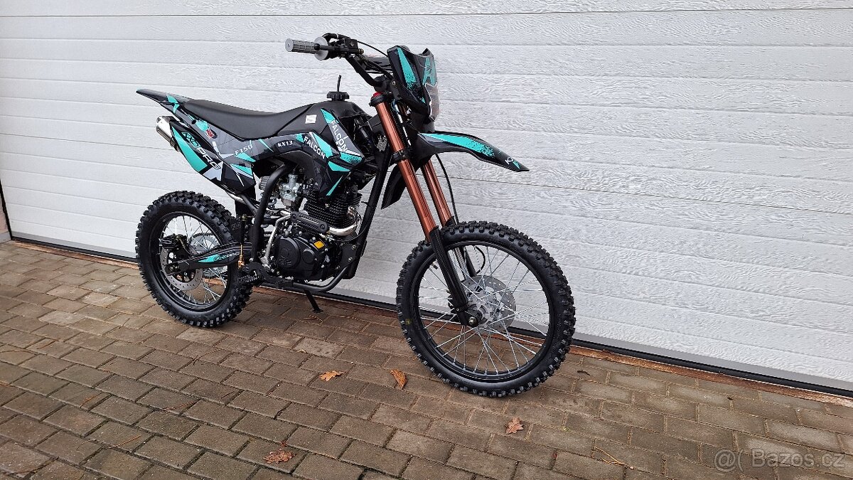 dirtbike pitbike 150 ccm KXD 613 19/16 4T - tyrkys (el.start - 2