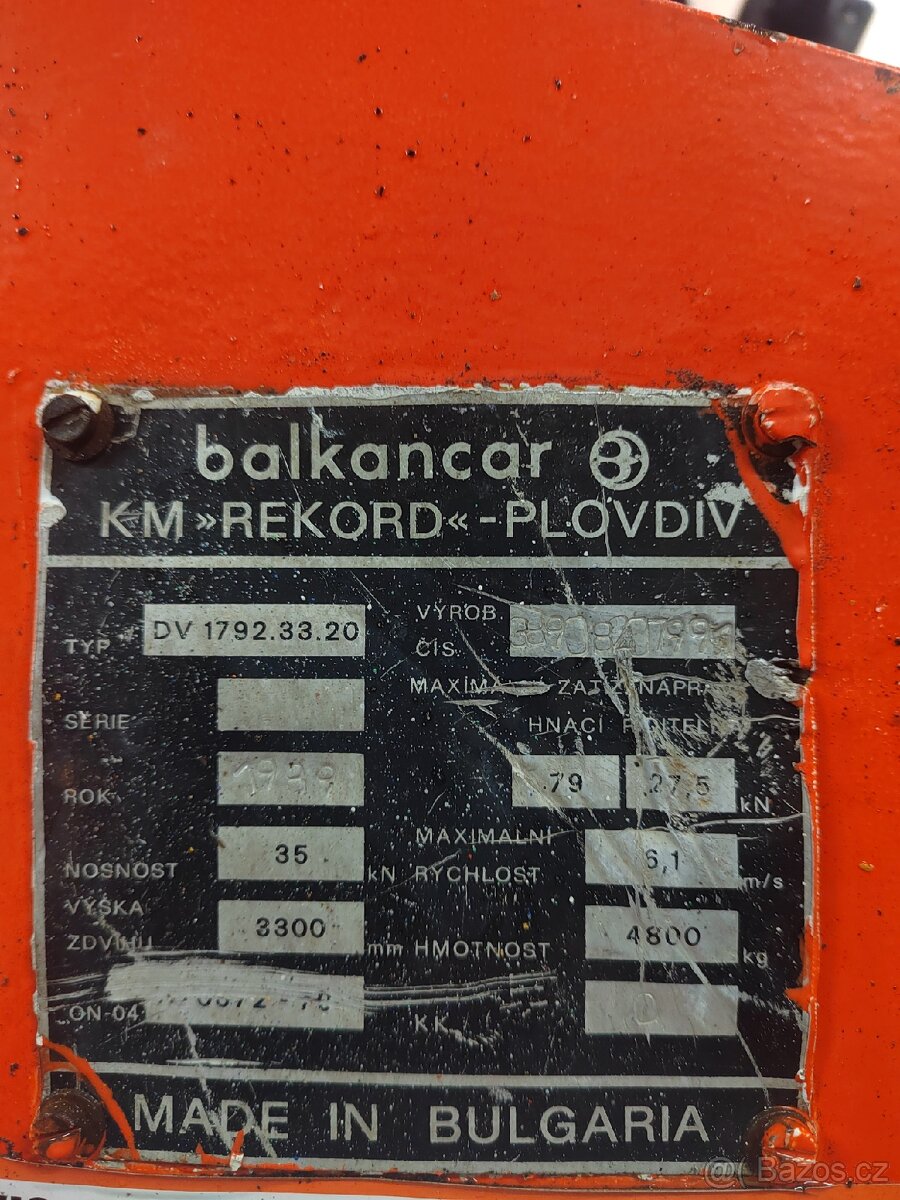 VZV BALKANCAR Typ DV 1792.33.20 - 2
