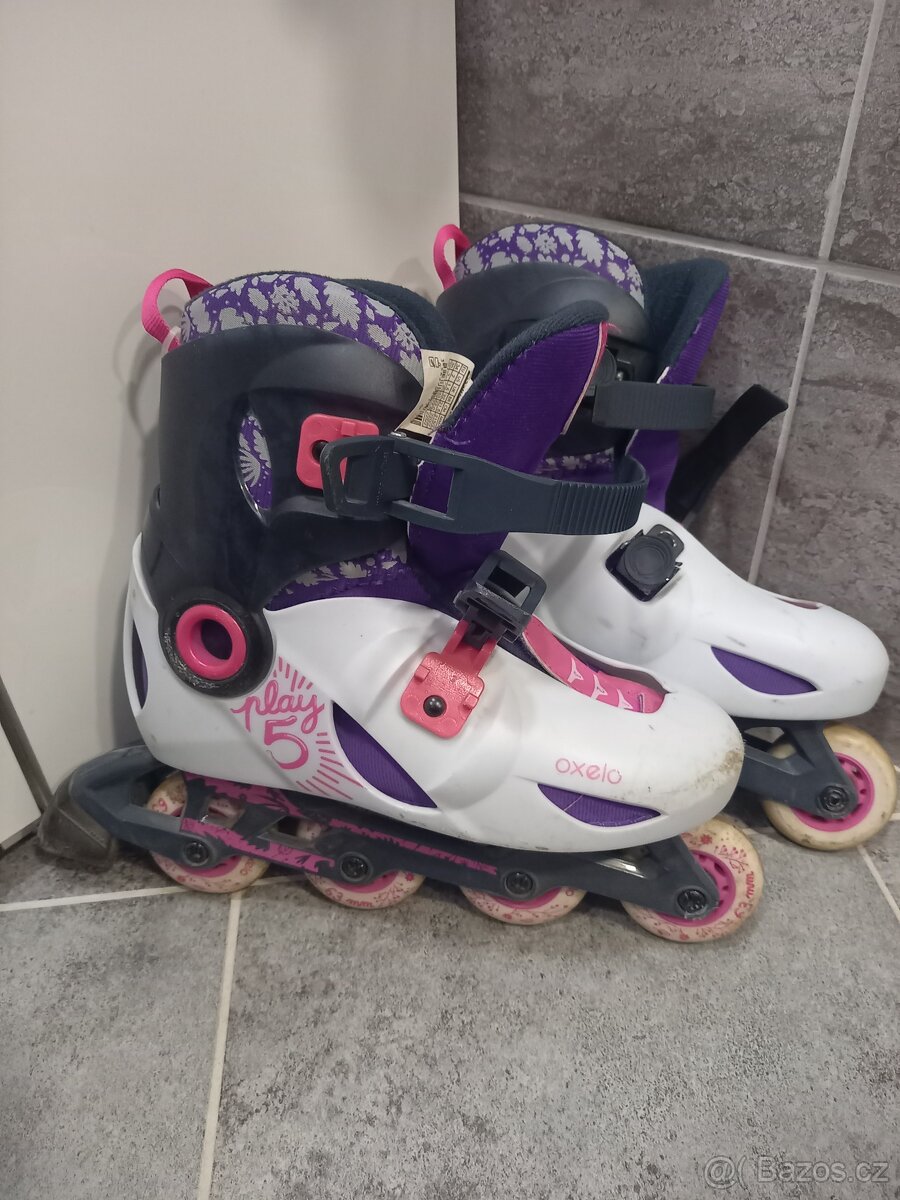 Kolečkové brusle 34-36 +chranice - 2
