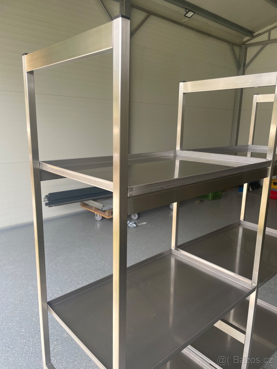 Nerezový regál 126x40x180 - 2