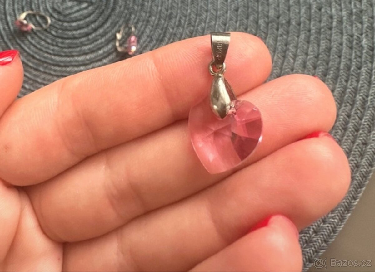 Stříbrný náušnice a přívěsek - 2