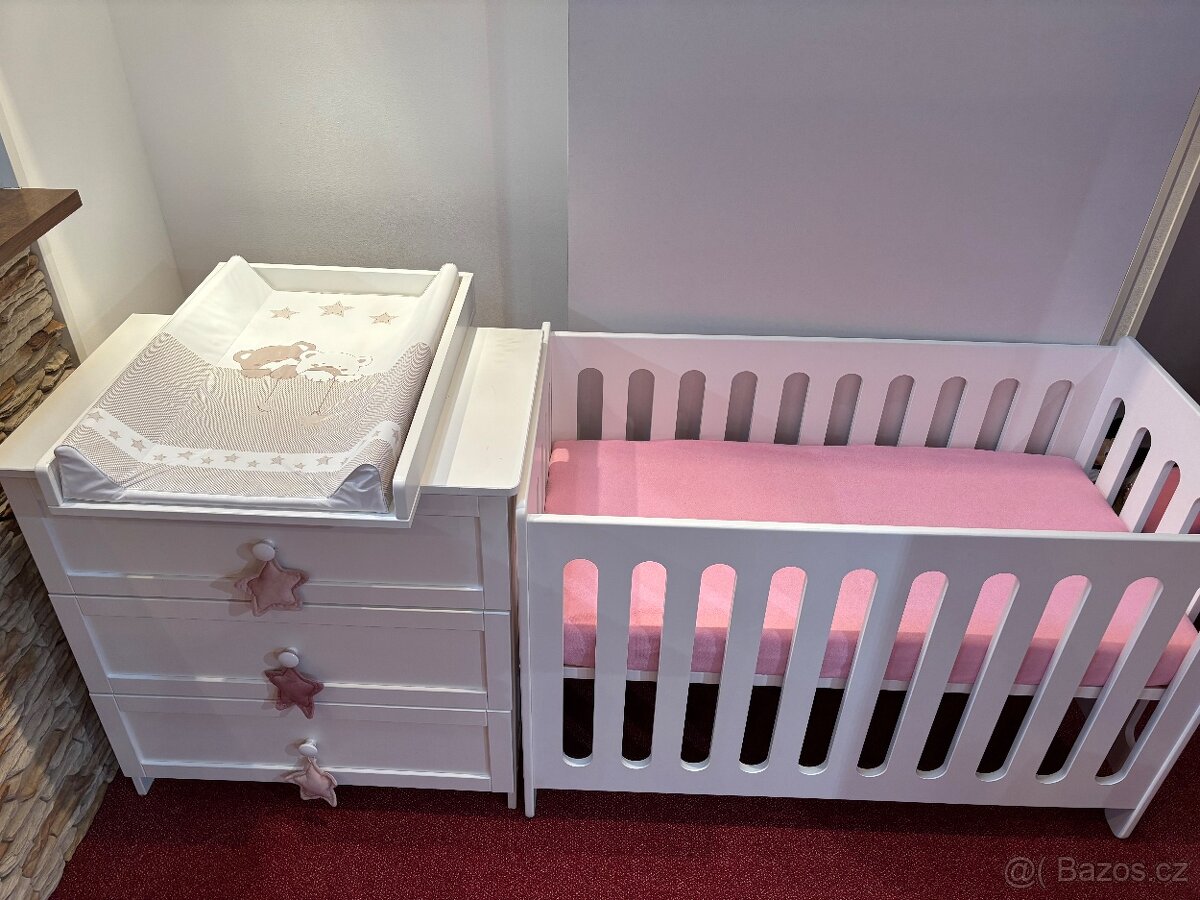 Dětská postýlka s přebalovací komodou - 2