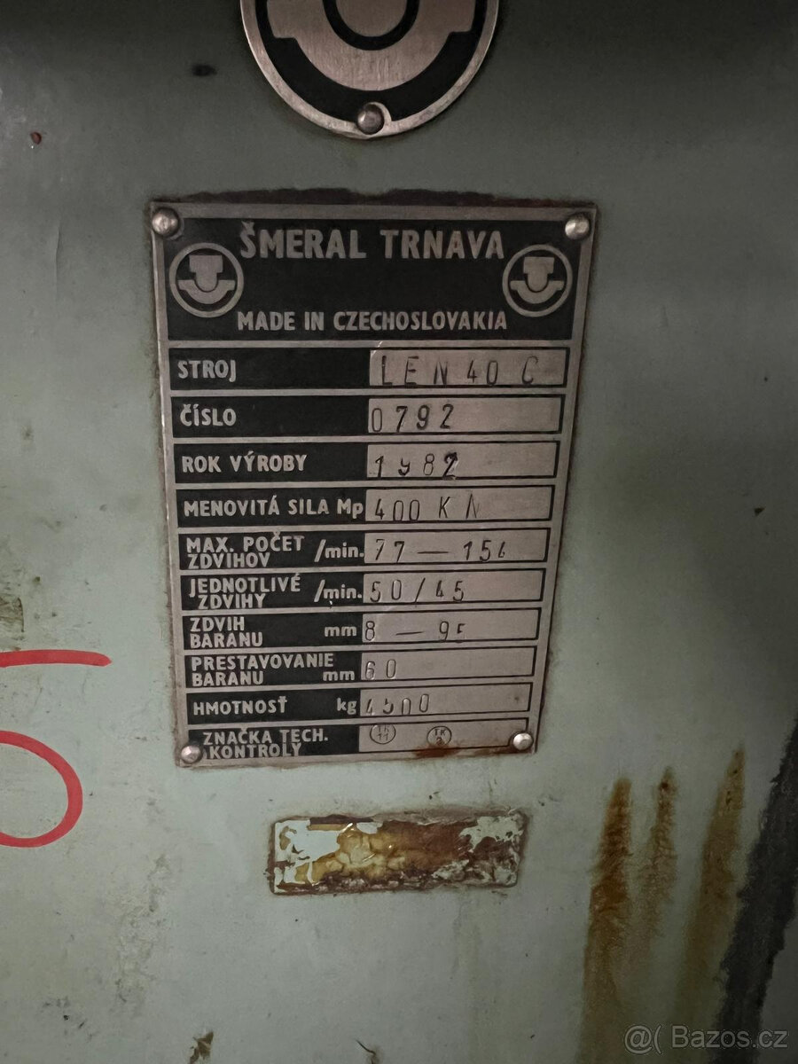 excentrický lis LEN 40 C, LEN 25 C a LEN 10 C - 2