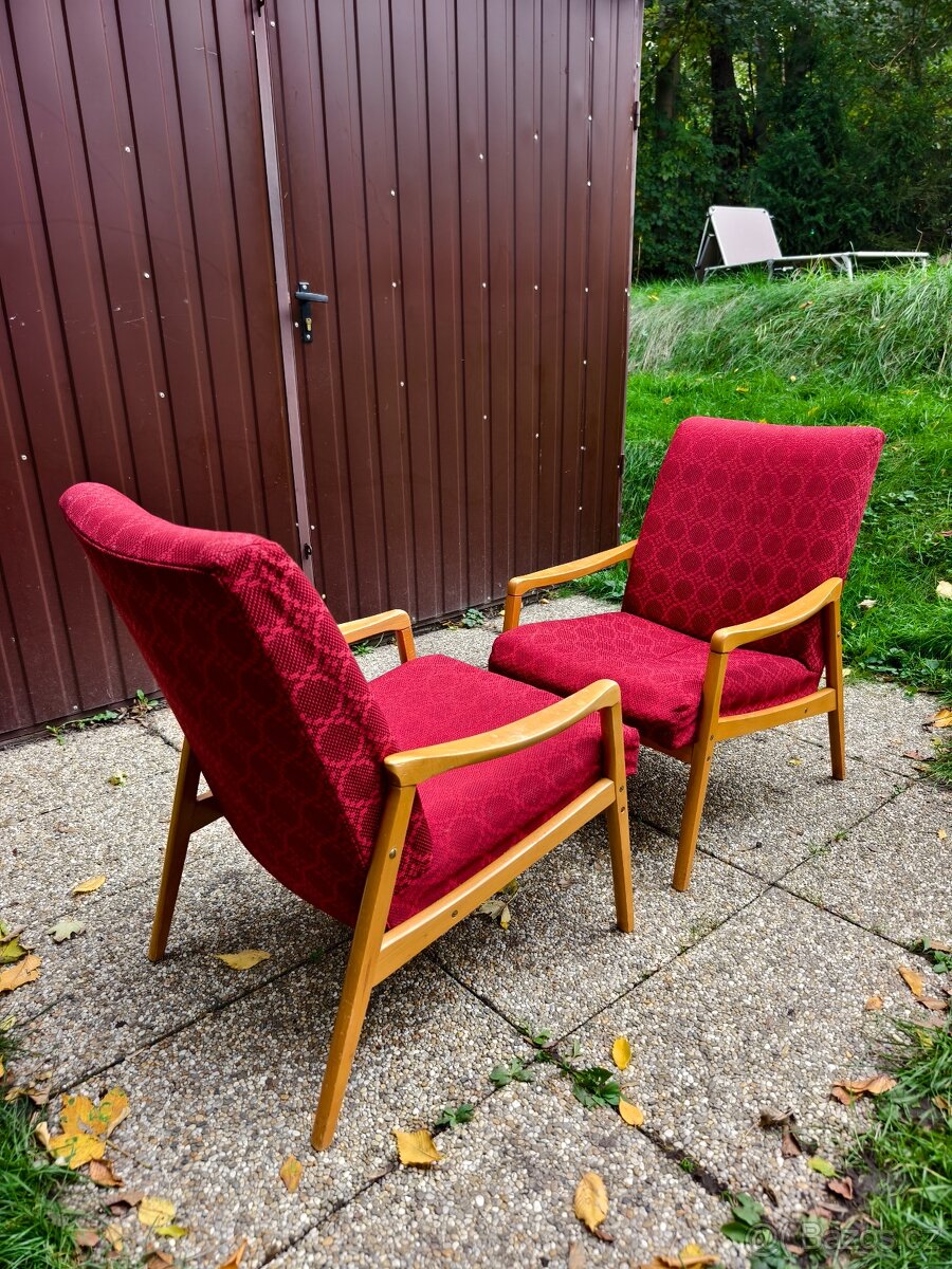Retro křesla Ton v krásném stavu_cena za kus - 2