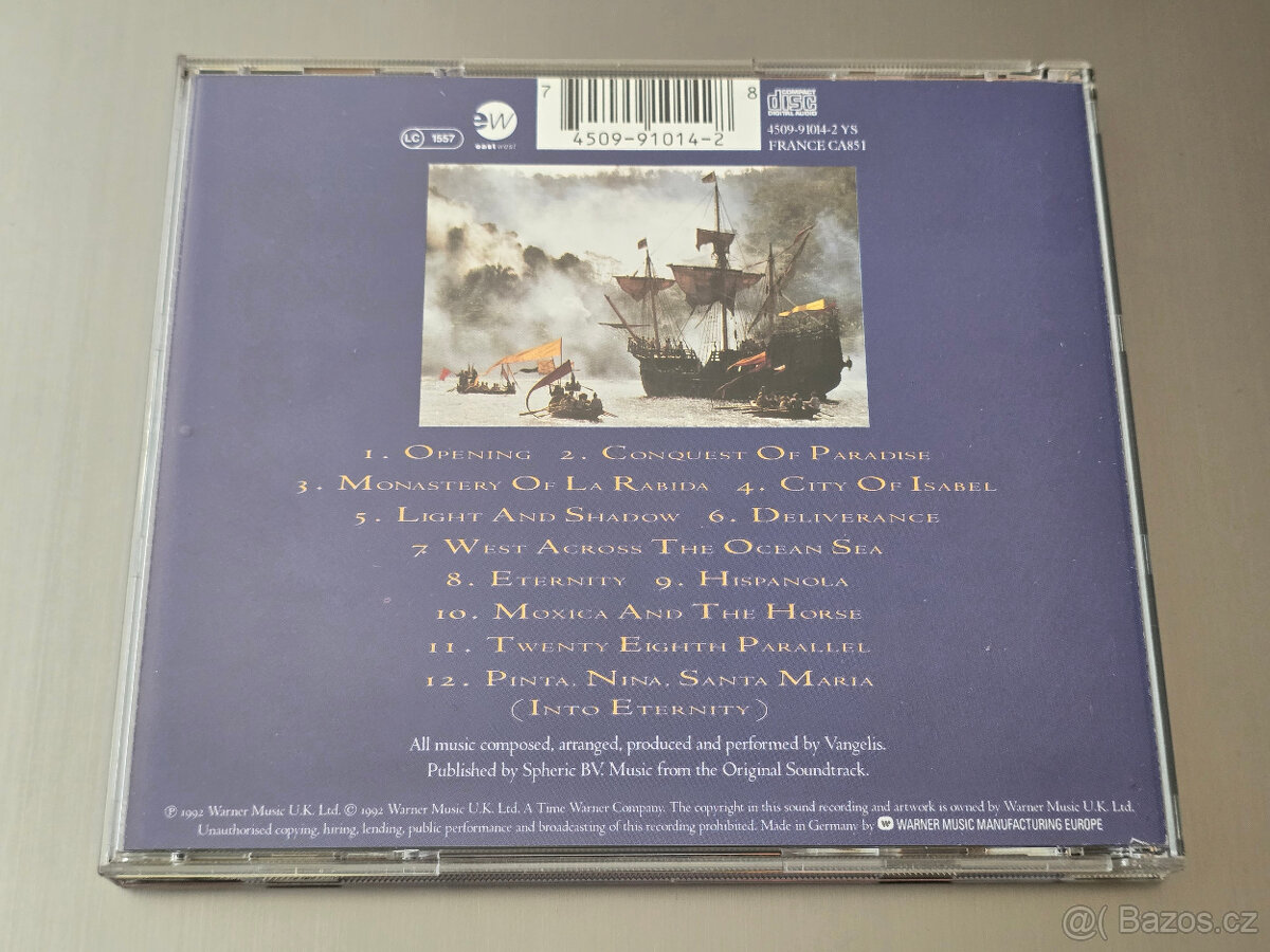 Vangelis - 1492: CONQUEST OF PARADISE (CD soundtrack 1992) - 2