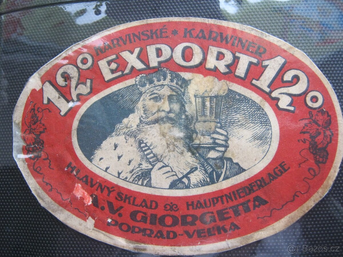 koupím staré pivní etikety před rokem 1948 - 2