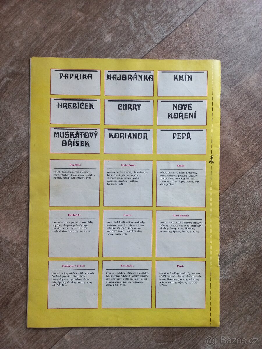 Prodám retro časopis o koření - 2