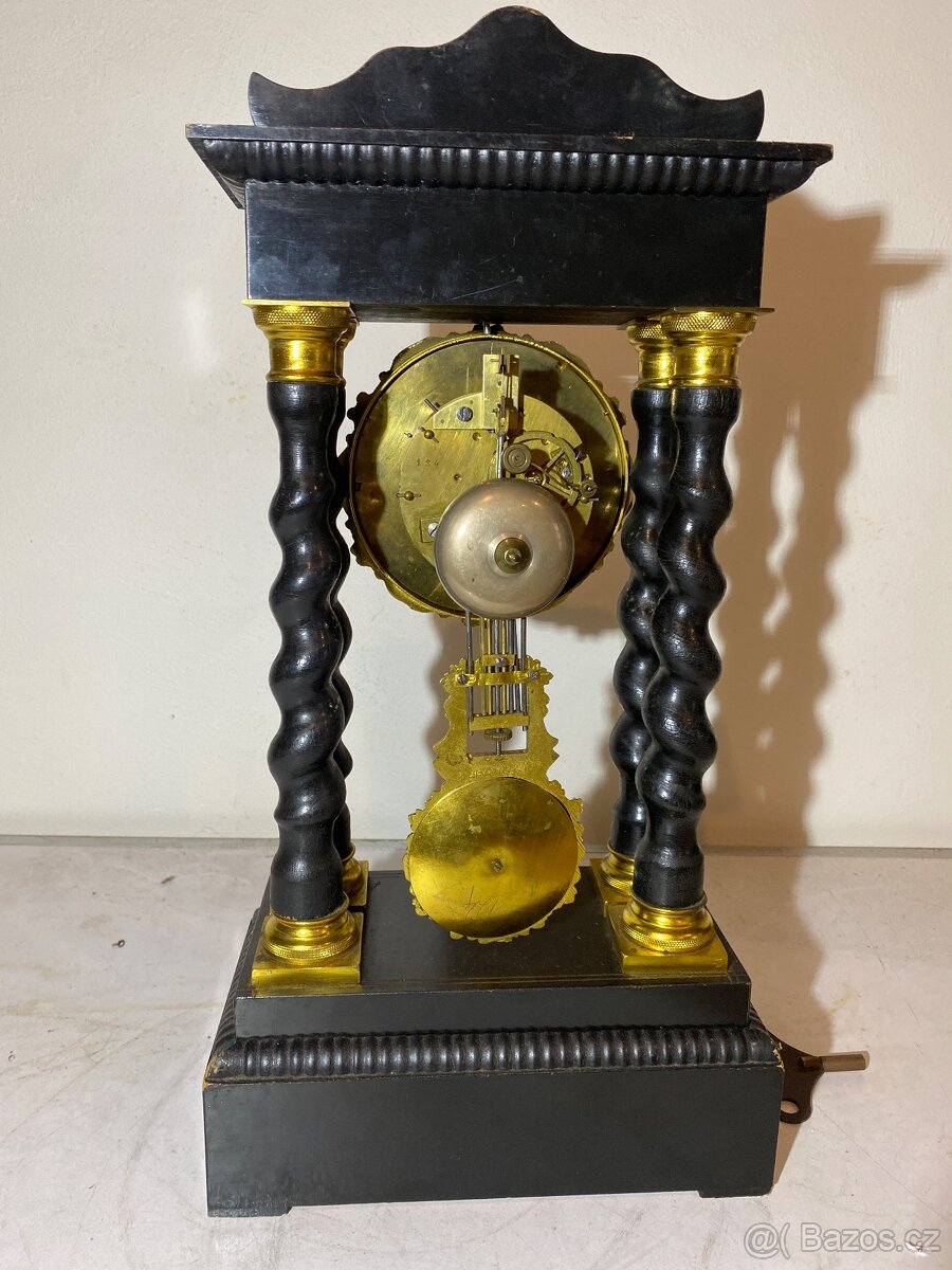 Starožitné francouzské sloupkové hodiny - 2