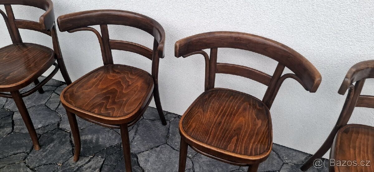 Celodřevěné židle THONET 4ks - 2