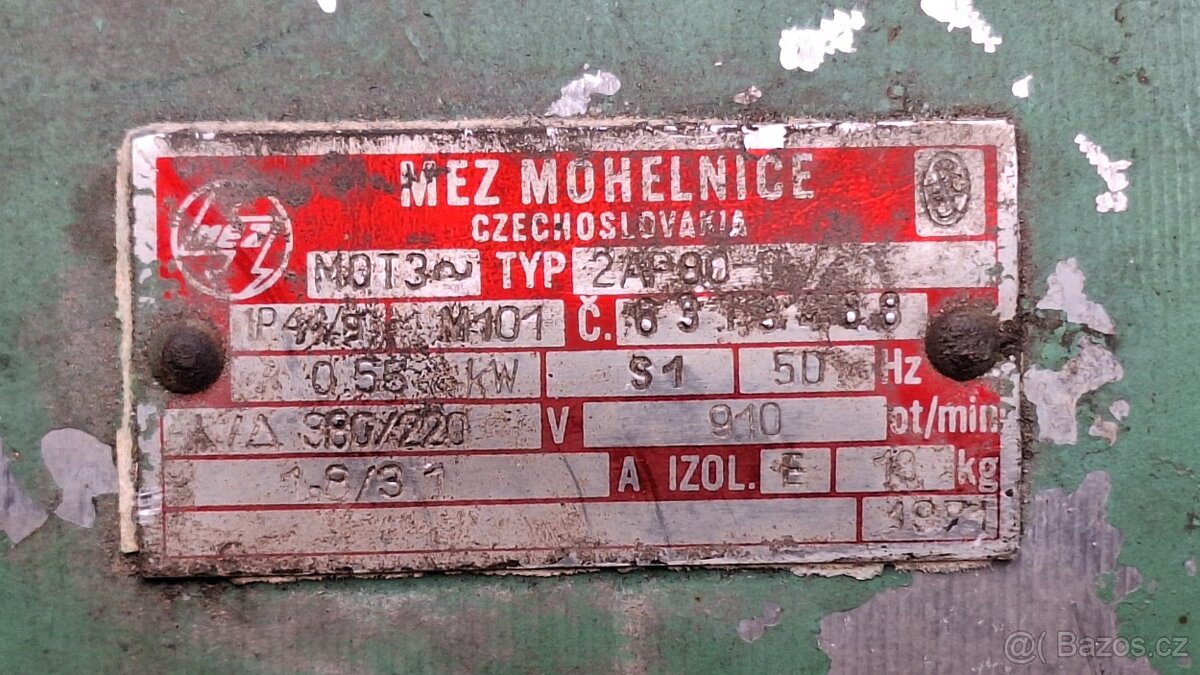 Elektromotor 0,55 kW; 910 ot./min. - 2