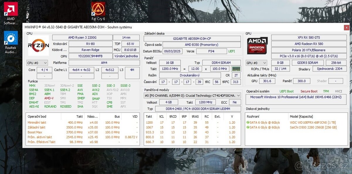 HERNÍ PC,Ryzen 2200G,RX580,16GB,SSD+SATA - 2