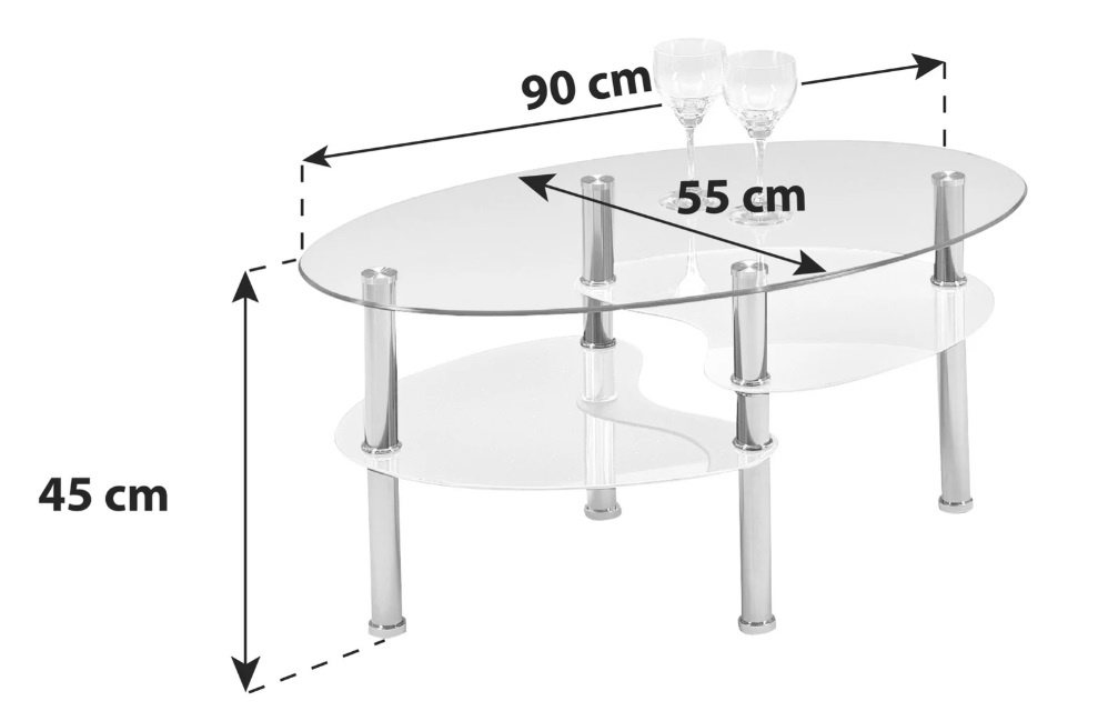 Skleněný Konferenční Stolek - 2