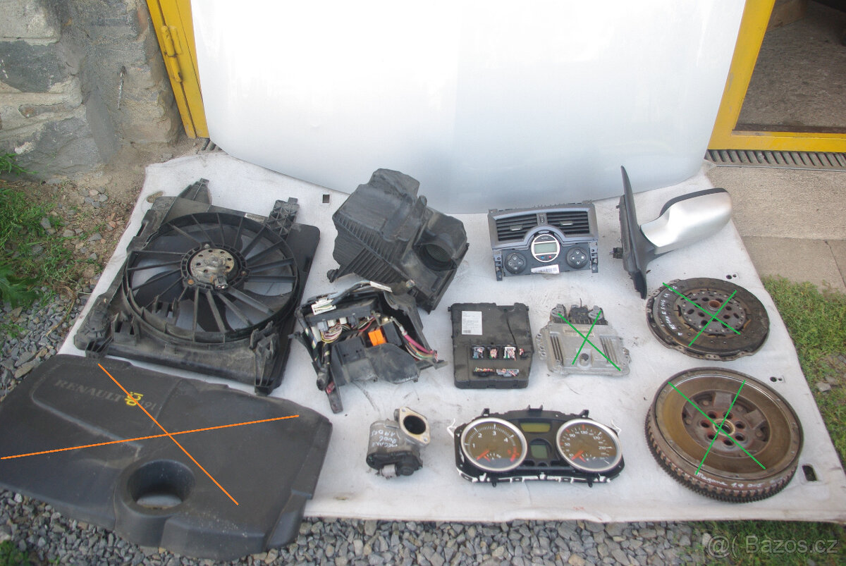 Díly Renault Megane 1.9 dTi 81 kW r.v. 2006 - 2