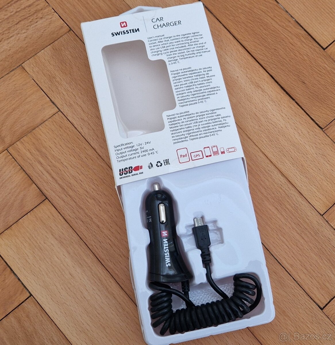 Nabíječka do auta SWISSTEN 2,4 A microUSB - 2