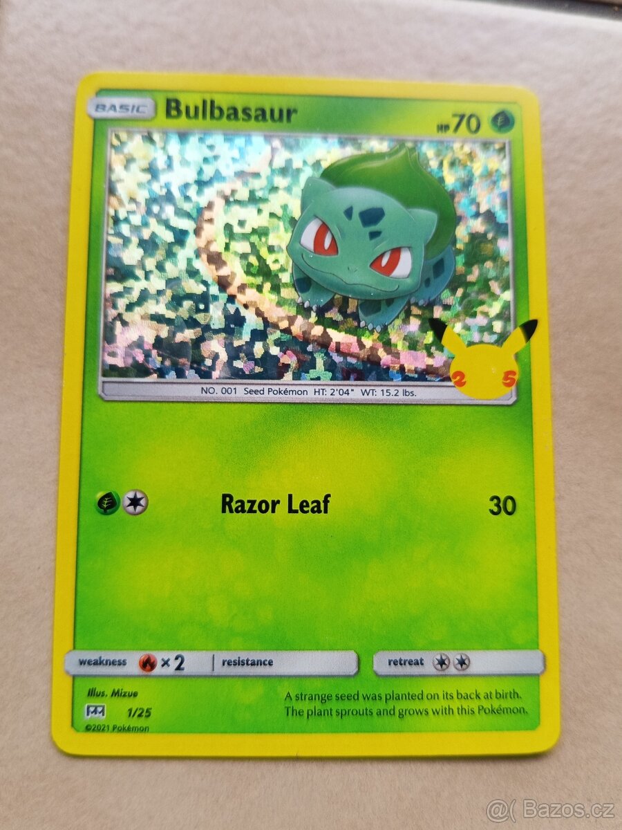 Karta Pokémon Bulbasaur holo 2021 - 2