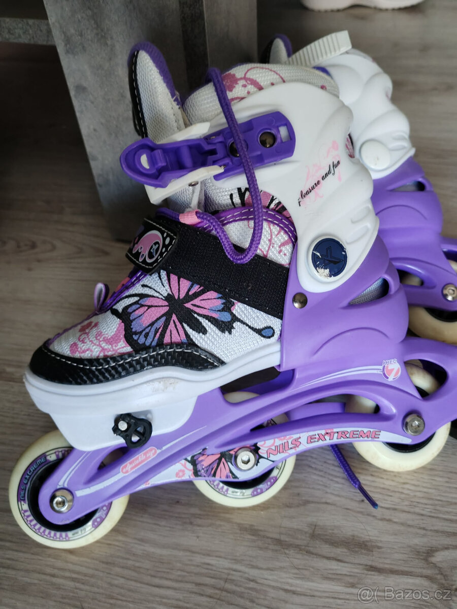 Dívčí nastavitelné inline brusle Nils Extreme (vel. 30–33) - 2