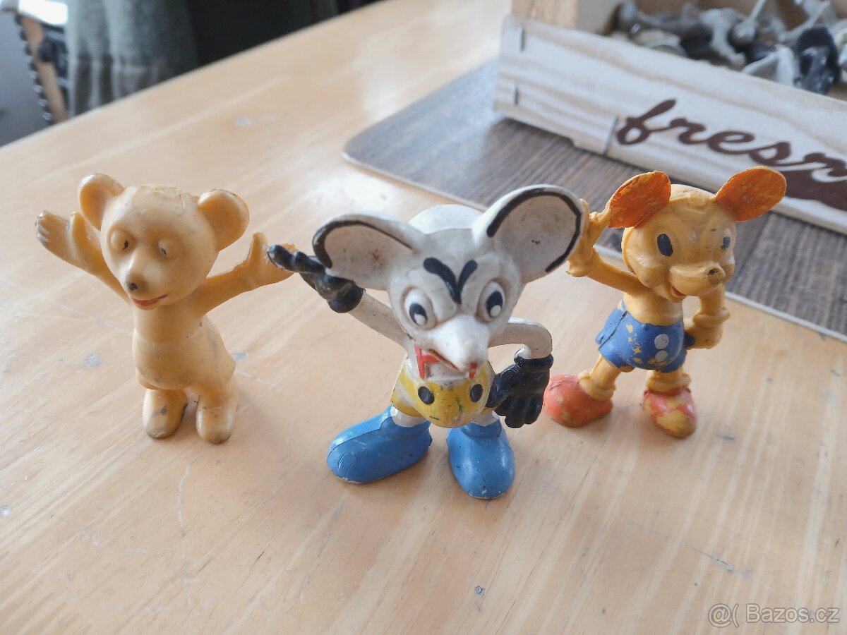 Retro figurky mickey mouse . - 2