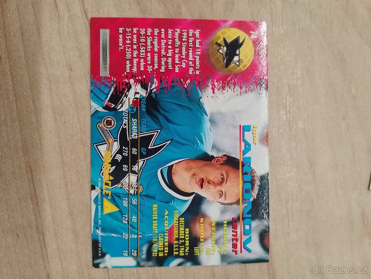 Kartička hokej Igor Larionov - 2