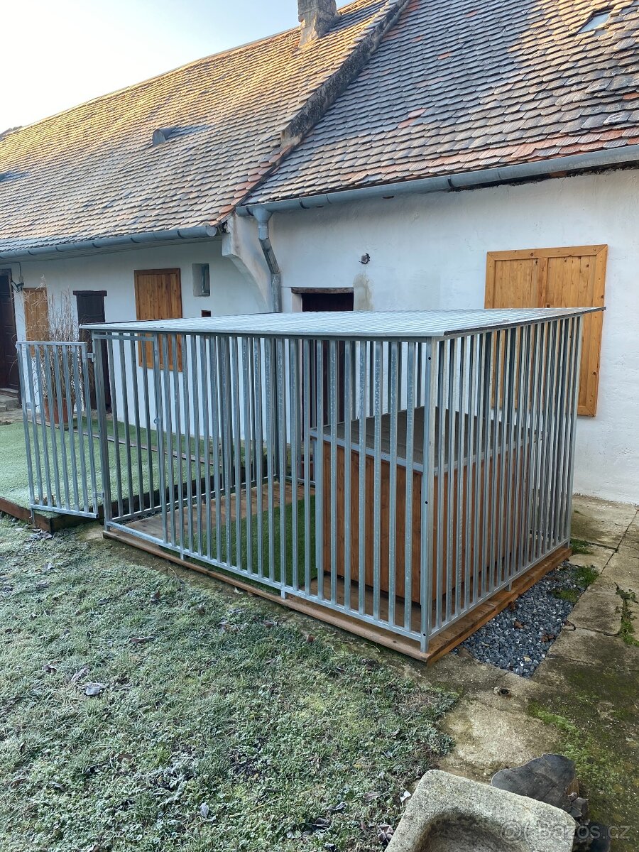Kotec na psa včetně zateplené boudy nové nepoužité - 2