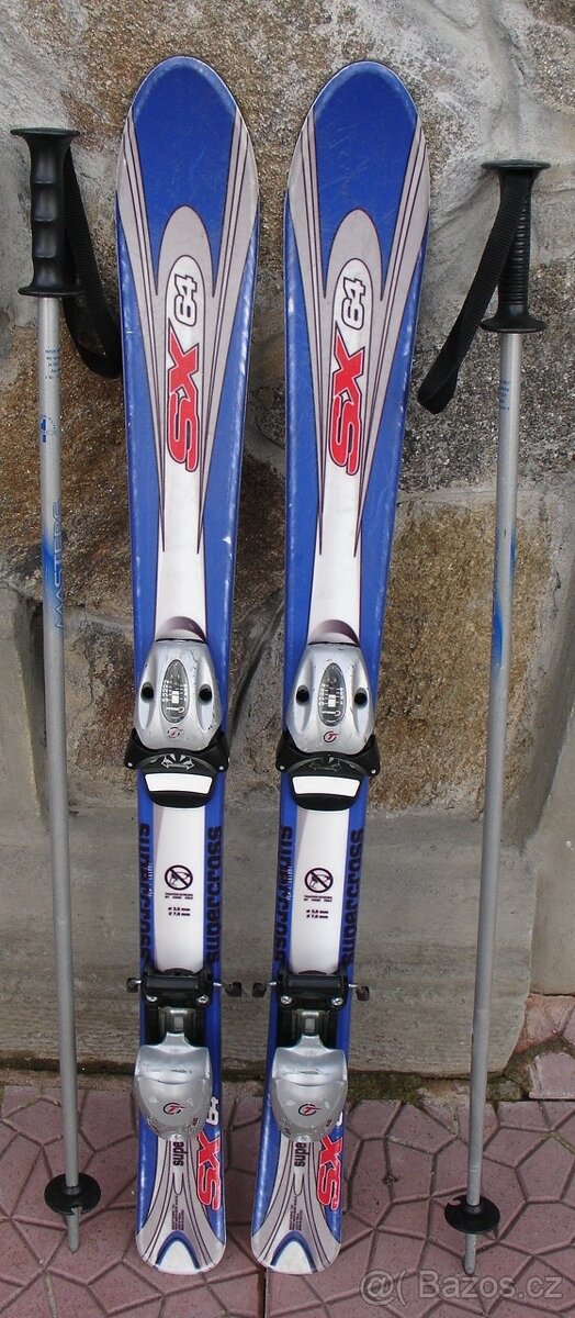++++ Dětské sjezdové lyže délky 100cm s vázáním - levně ++++ - 2