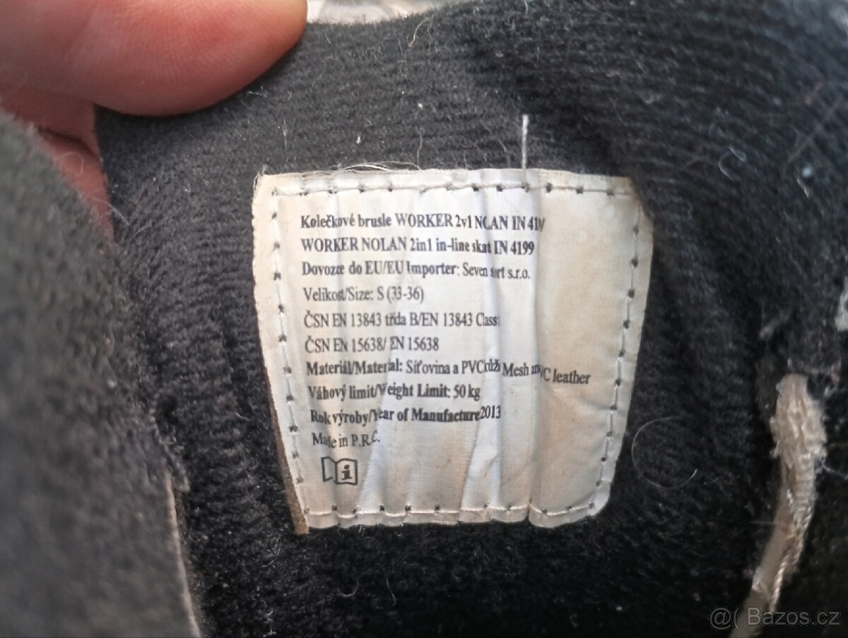 Zimní brusle +kolečka v.33-36 - 2