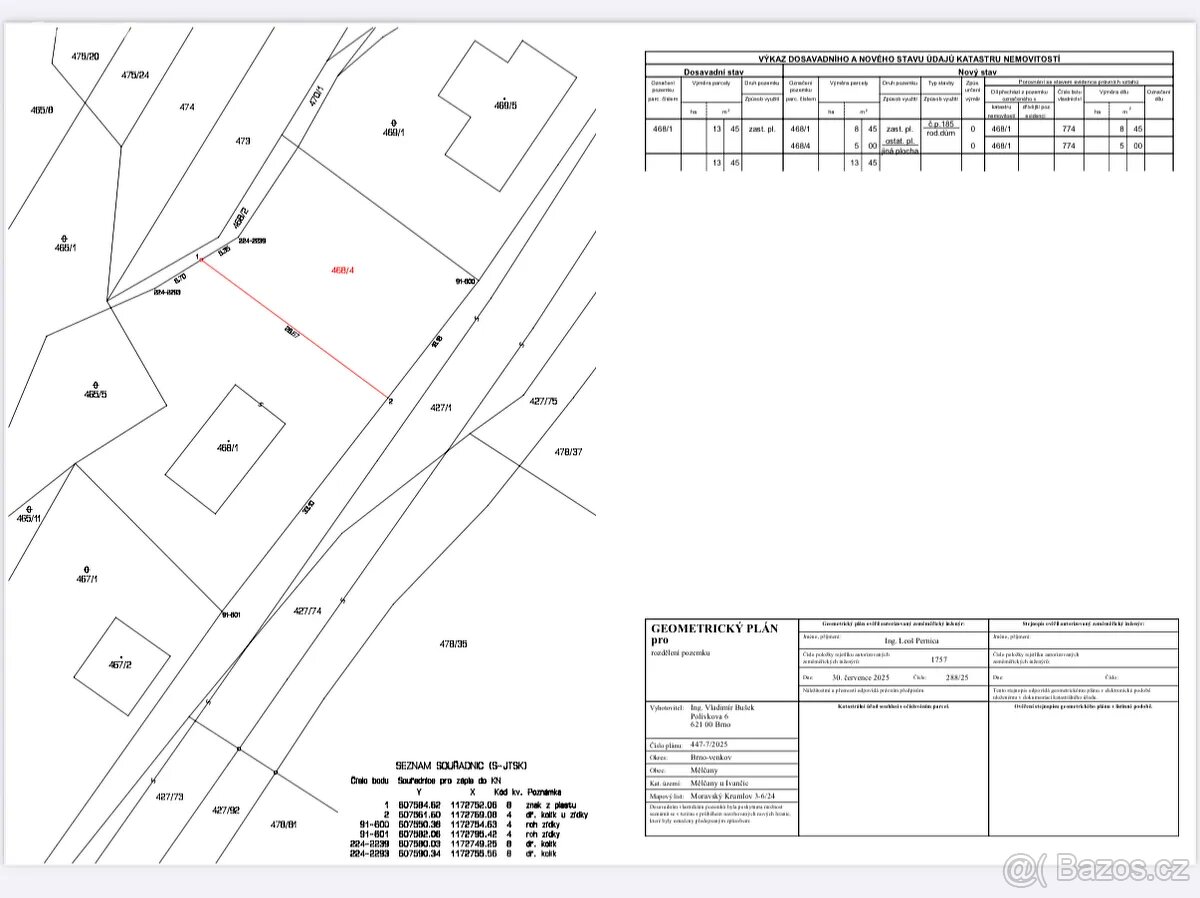 Prodej stavebního pozemku 500 m² Mělčany - 2