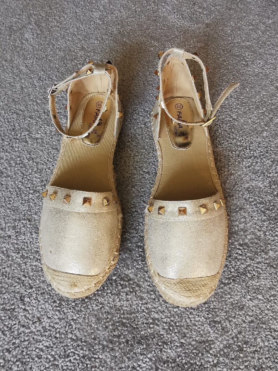 Nové zlaté espadrilky - 2