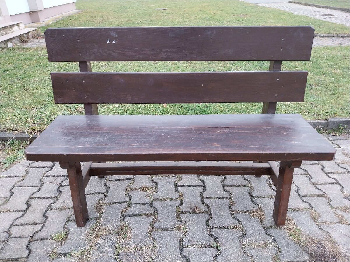 Dřevěná zahradní lavice - 2