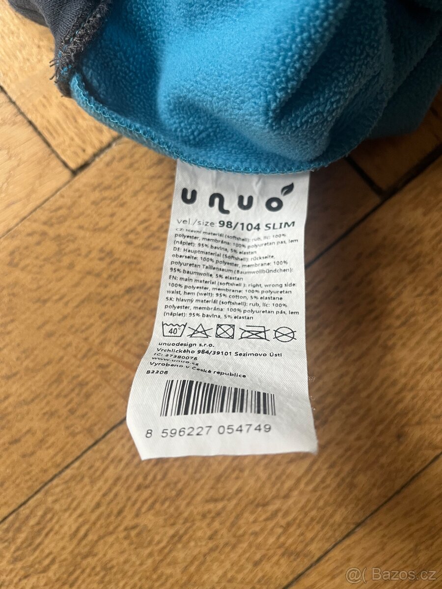 Softshellove kalhoty zateplené Unuo 98/104 Slim - 2