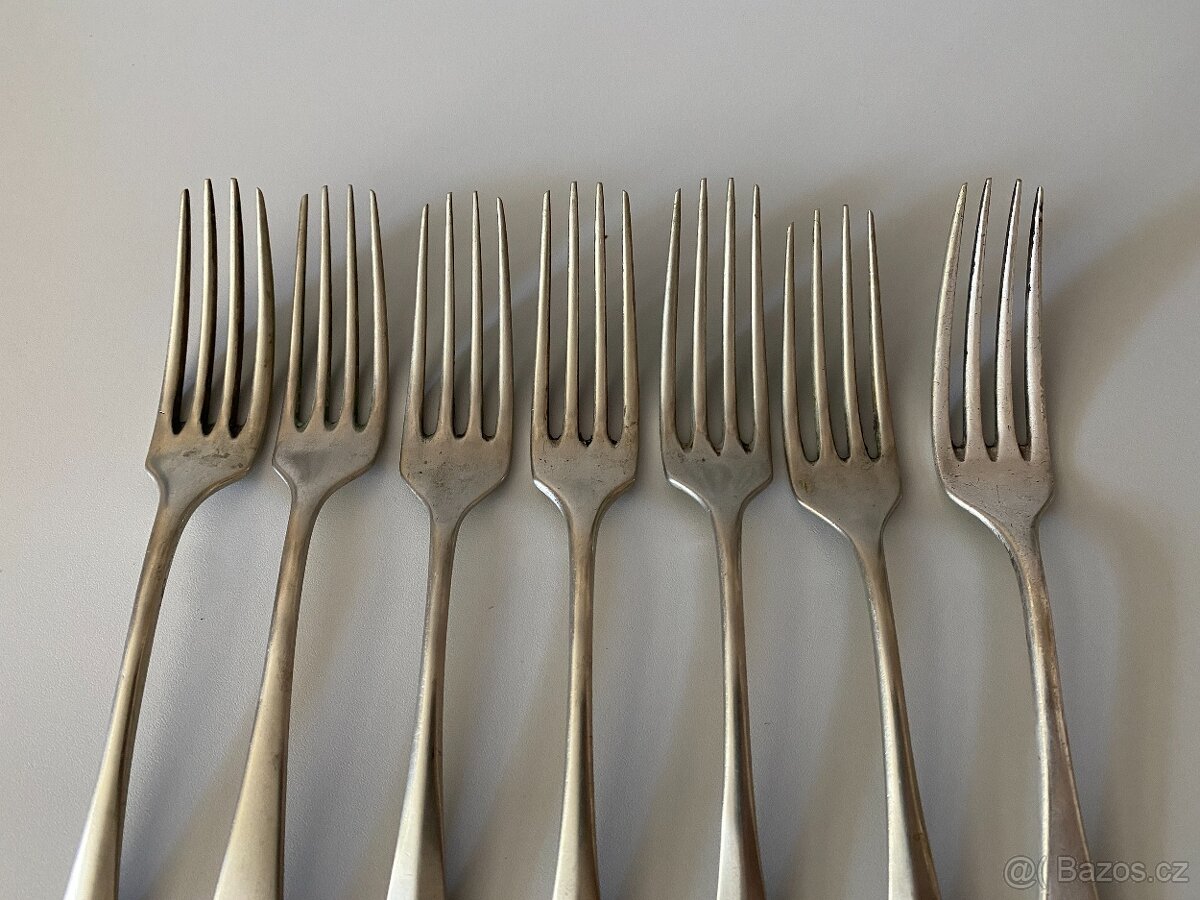 vidličky staré vidličky alpaka příbory značené postříbřené - 2