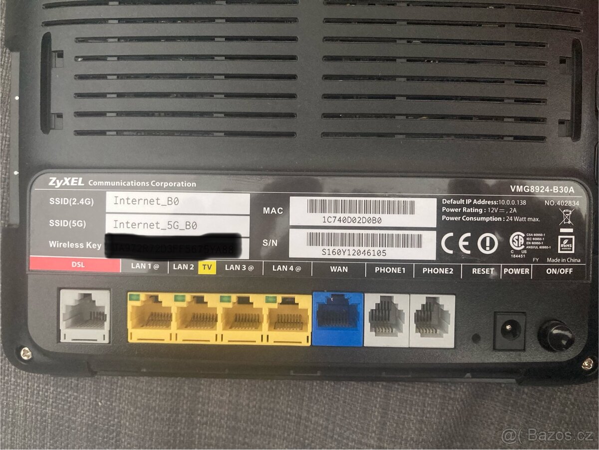 📶 Modem/router Zyxel VMG8924-B30A – VDSL2, Wi-Fi, 4x LAN - 2