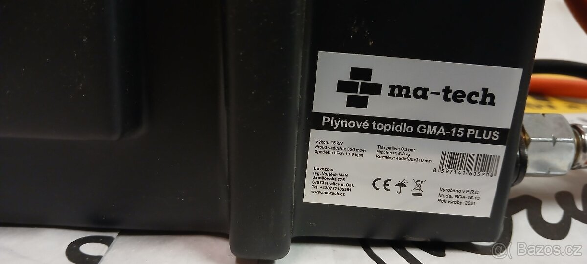 Plynové topidlo s termostatem + bomba - 2