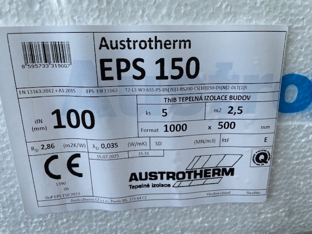 Zateplovací POLYSTYREN EPS 150 - 2