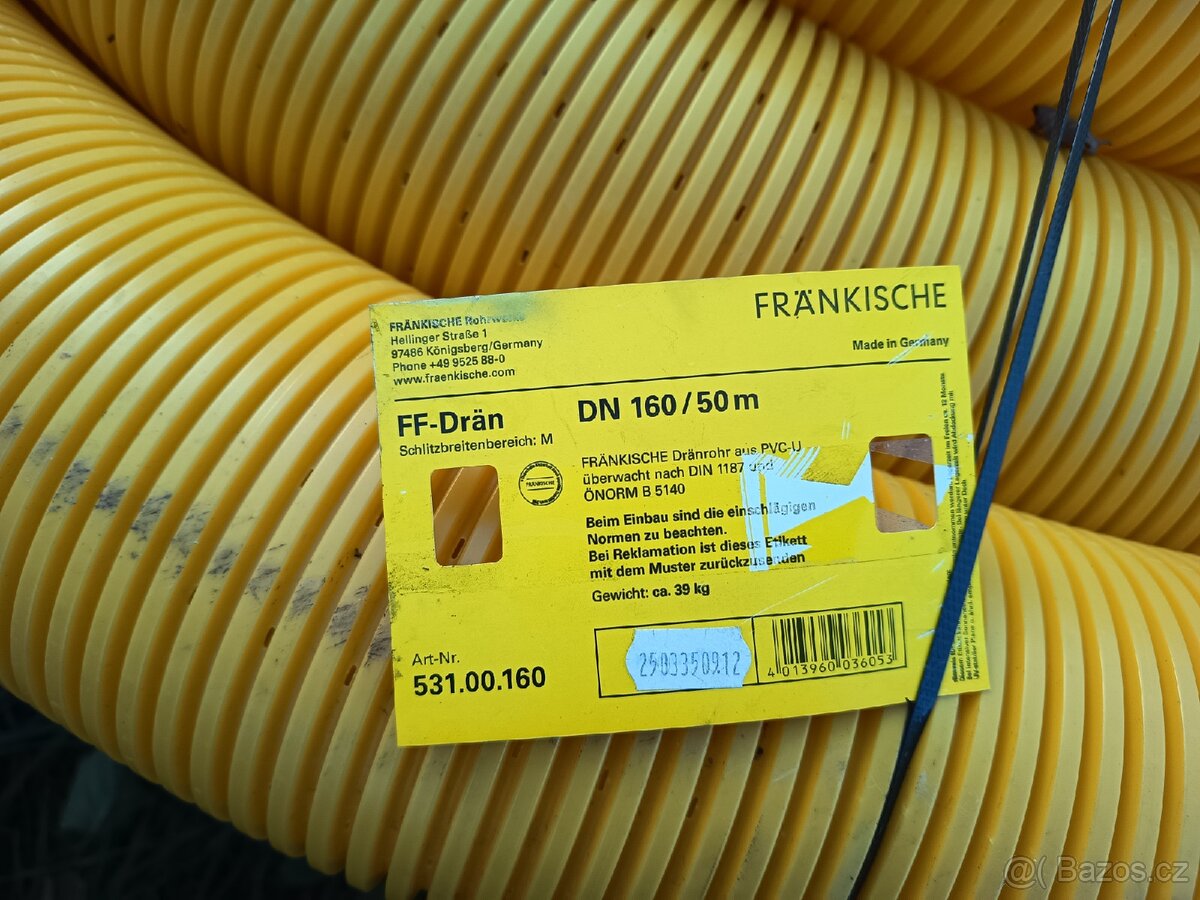 Drenážní trubka celoperforovaná DN 160 - 2