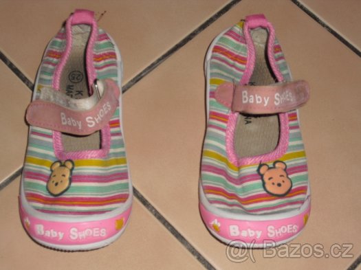 Plátěné botičky/bačkůrky pro holčičku na vel.25. - 2