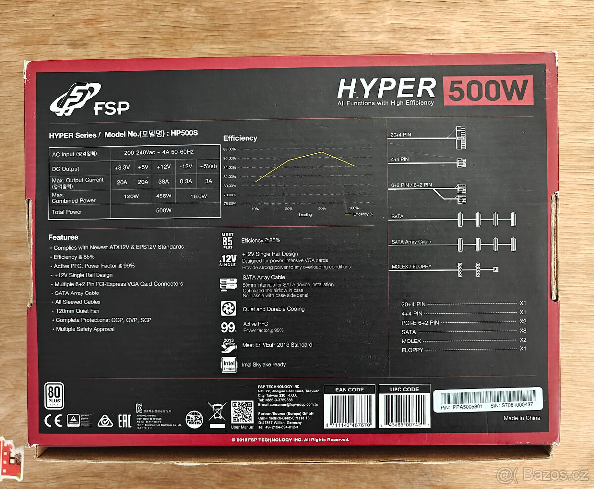 Zdroj FSP Fortron Hyper 500W - 2